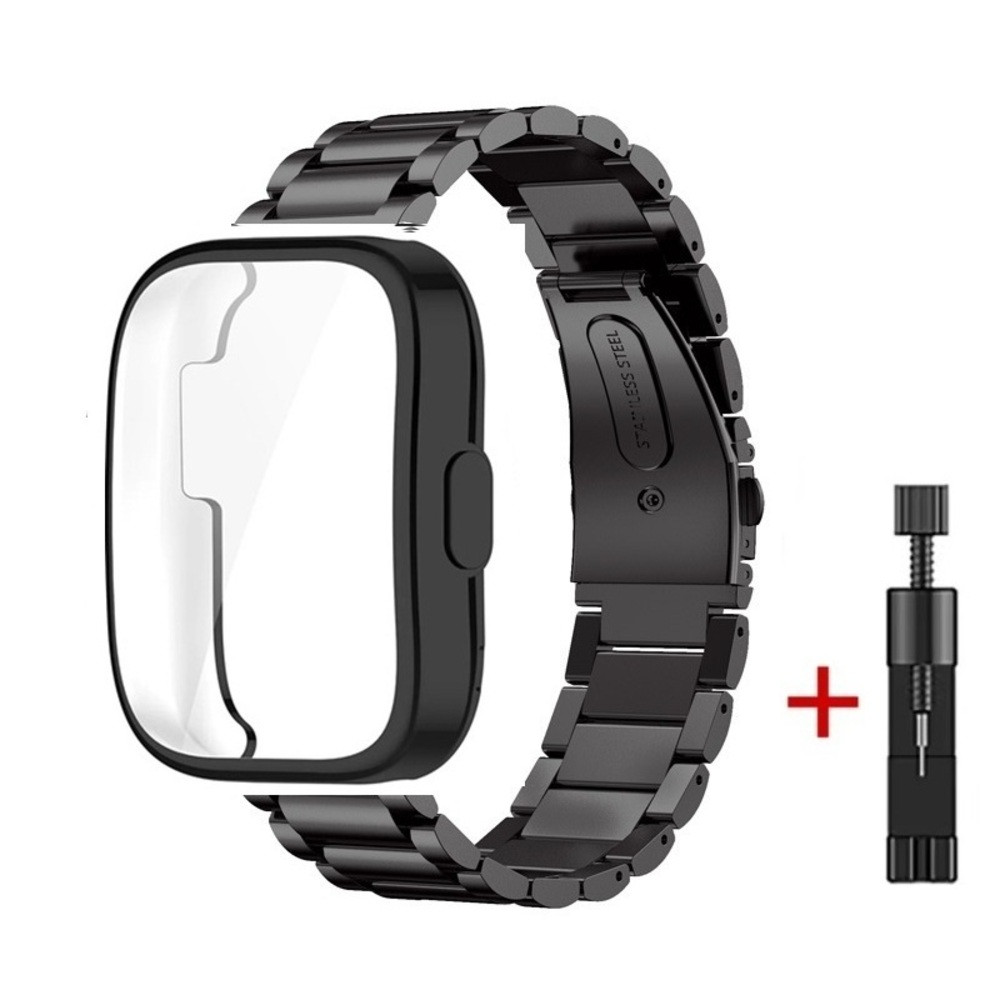 Комплект для годинника Amazfit Bip 5/5Pro чорний (чохол + ремінець Rolex design 22 мм)
