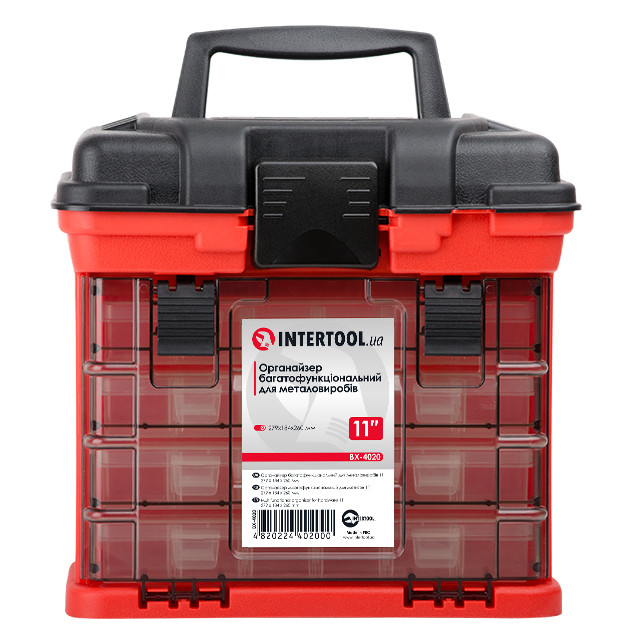 Органайзер багатофункціональний для метизів 11"  279*184*260 мм INTERTOOL BX-4020, фото 1