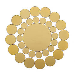 Дзеркальний декор акриловий самоклеючий золото,33шт (D) SW-00002499
