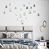 Дзеркальний декор акриловий самоклеючий Краплі срібло,20шт (D) SW-00002492, фото 4