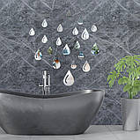 Дзеркальний декор акриловий самоклеючий Краплі срібло,20шт (D) SW-00002492, фото 5