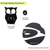 Дзеркальний декор акриловий самоклеючий Сова чорна (D) SW-00002493, фото 6