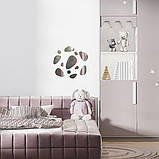 Дзеркальний декор акриловий самоклеючий Камінці срібло, 12шт (D) SW-00002496, фото 5