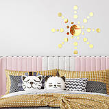 Дзеркальний декор акриловий самоклеючий золото,33шт (D) SW-00002499, фото 3