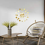 Дзеркальний декор акриловий самоклеючий золото,33шт (D) SW-00002499, фото 4