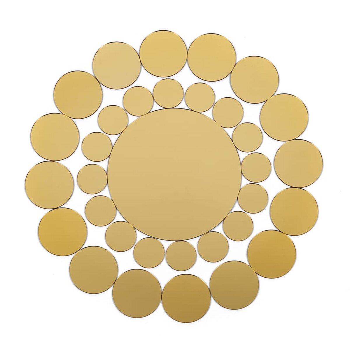 Дзеркальний декор акриловий самоклеючий золото,33шт (D) SW-00002499, фото 1