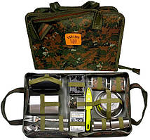 Подарунковий туристичний набір 15в1 у камуфляжному кейсі Україна Гранд Презент FB-B