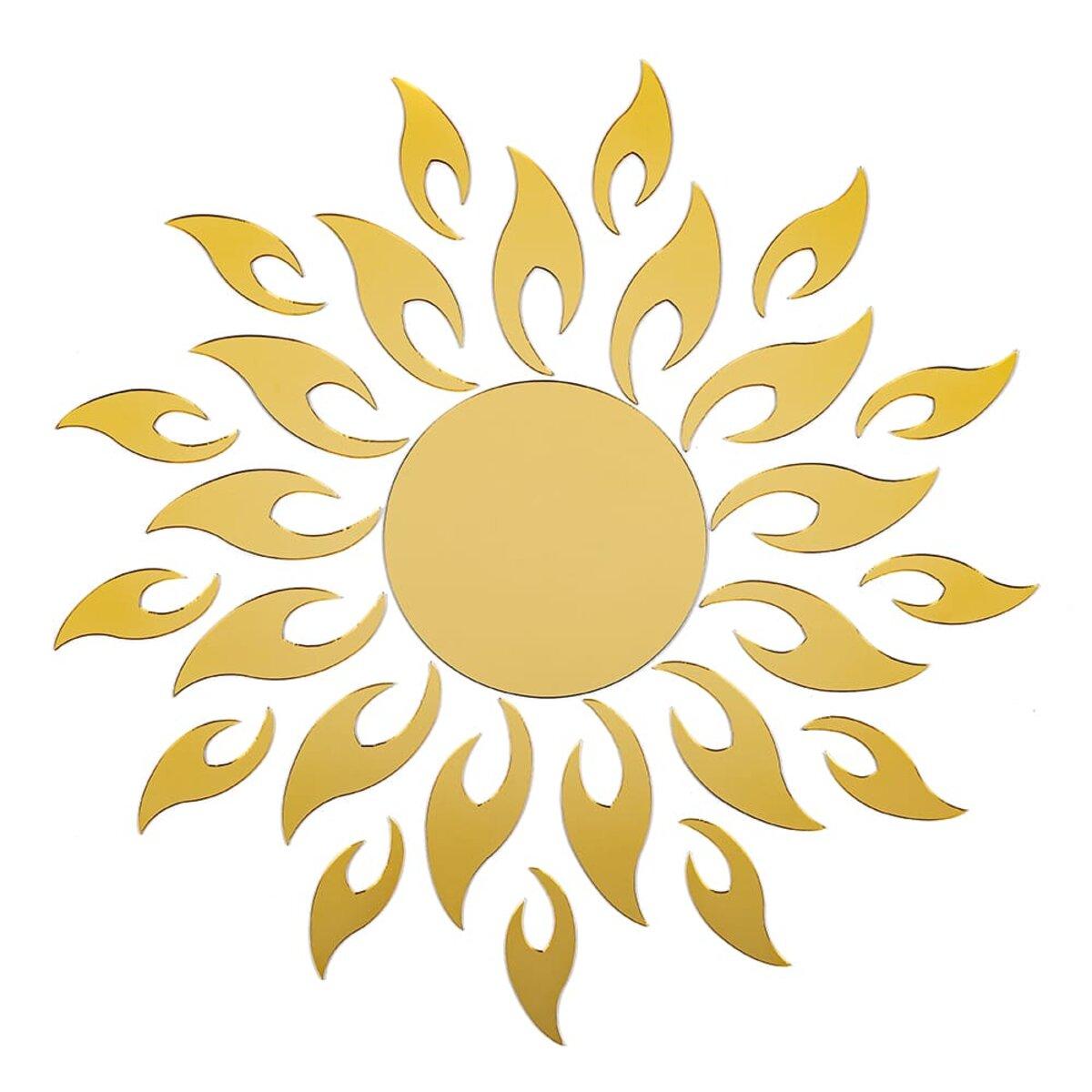 Дзеркальний декор акриловий самоклеючий золото, 27шт (D) SW-00002503, фото 1