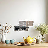 Дзеркальний декор акриловий самоклеючий 120*80мм срібло, 6шт (D) SW-00002509, фото 6