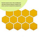 Дзеркальний декор акриловий самоклеючий 125*105мм золото,12шт (D) SW-00002517, фото 2