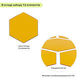 Дзеркальний декор акриловий самоклеючий 125*105мм золото,12шт (D) SW-00002517, фото 3