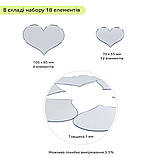 Дзеркальний декор акриловий самоклеючий срібло, 18шт (D) SW-00002524, фото 2