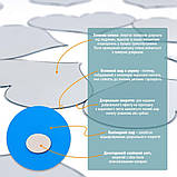 Дзеркальний декор акриловий самоклеючий срібло, 18шт (D) SW-00002524, фото 3