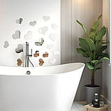 Дзеркальний декор акриловий самоклеючий срібло, 18шт (D) SW-00002524, фото 5