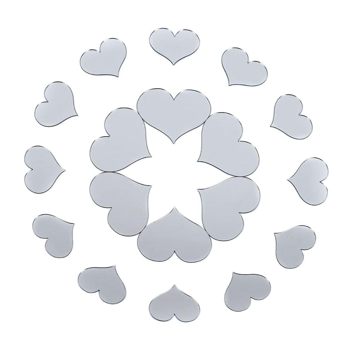 Дзеркальний декор акриловий самоклеючий срібло, 18шт (D) SW-00002524, фото 1