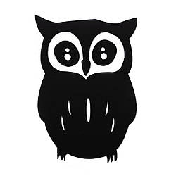 Дзеркальний декор акриловий самоклеючий Сова чорна (D) SW-00002493