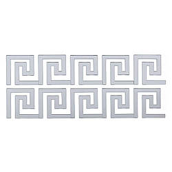 Дзеркальний декор акриловий самоклеючий срібло,10шт (D) SW-00002506