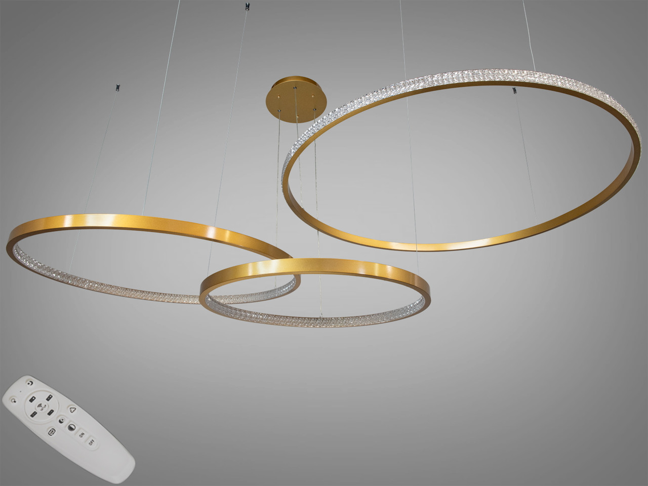 Підвісна сучасна люстра D2490-1000+800+600G, фото 1