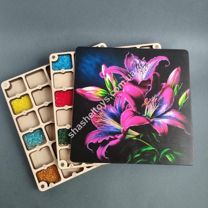 Багатоярусний органайзер для бісеру з кольоровим друком (060516), фото 1