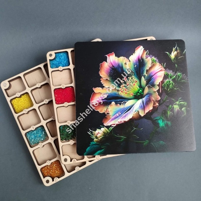 Багатоярусний органайзер для бісеру з кольоровим друком (060517), фото 1