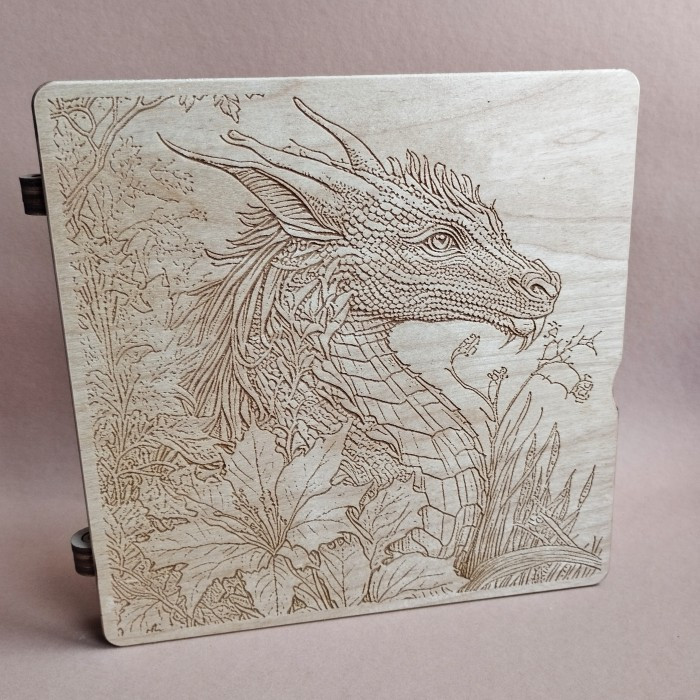 060483к Дерев'яний органайзер для бісеру Книжка на 60 комірок, з двома акриловими кришками всередині, кожна комірка пронумерована, фото 1