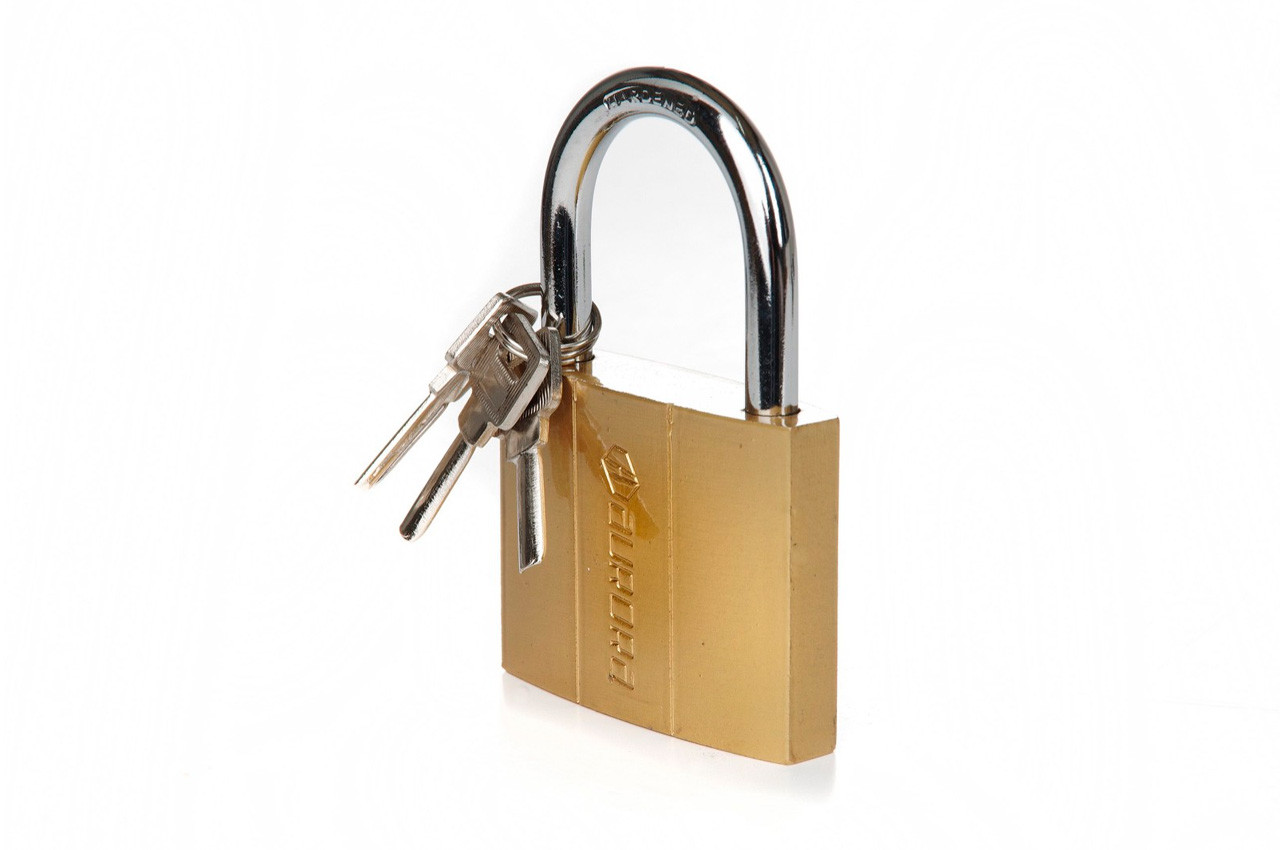 Замок навісний Aurora 37мм жовтий лазер латуть