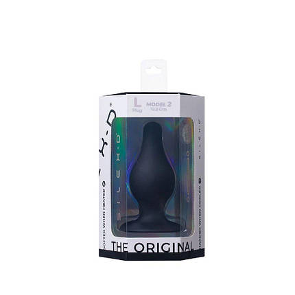 Анальна пробка SilexD (Model 2 size L) двошарова, силікон + Silexpan, діаметр 4,5 см, фото 3