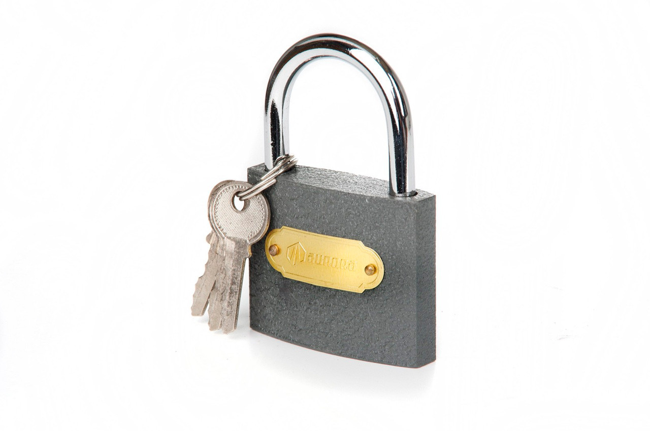 Замок навісний Aurora 46мм сірий англійський