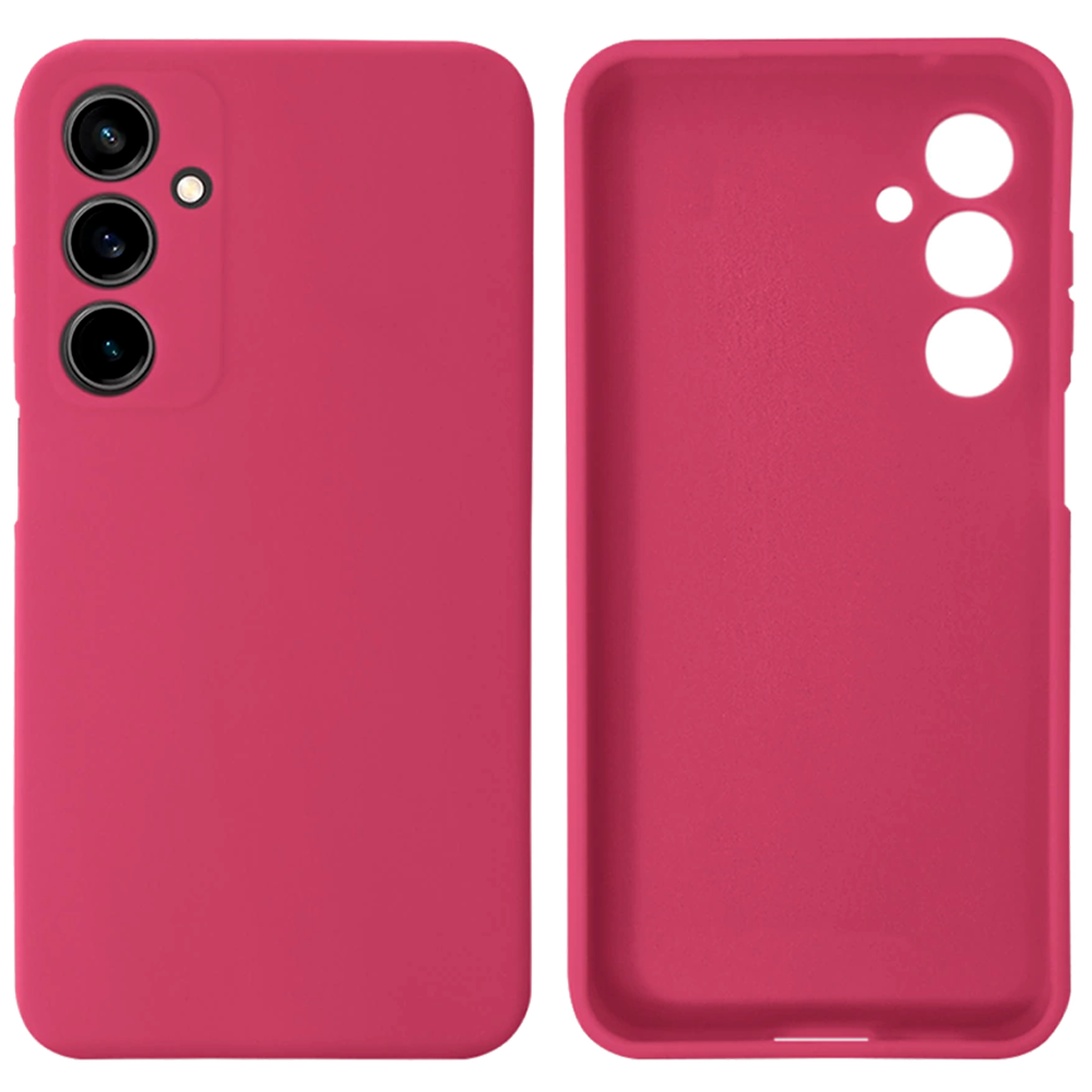 Чохол Silicone case Camera Protective для Samsung M34 (15) бордовий Rose red