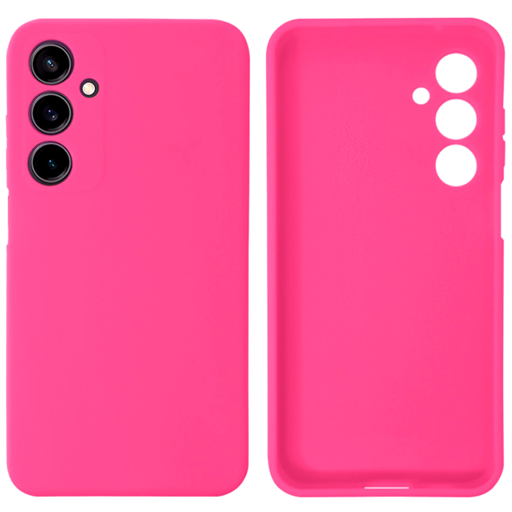 Чохол Silicone case Camera Protective для Samsung M34 (21) яскраво рожевий Shiny Pink