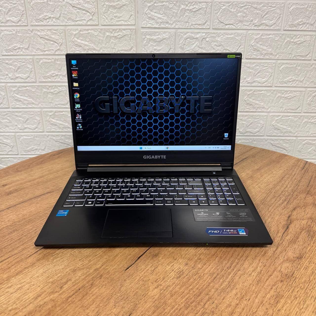 Б/в Ігровий ноутбук Б-клас Gigabyte G5 MD 15.6" 1920x1080| i5-11400H| 16GB RAM| 512GB SSD| RTX 3050 Ti 4GB