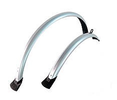 Крила пластикові 26" повнорозмірні з бризковиками Сірі ORG