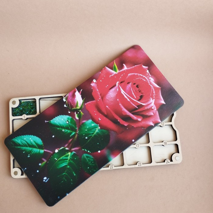 Органайзер для бісеру прямокутний на 24 комірки (060587), фото 1