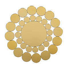 Дзеркальний декор акриловий самоклеючий золото,33шт (D) SW-00002499
