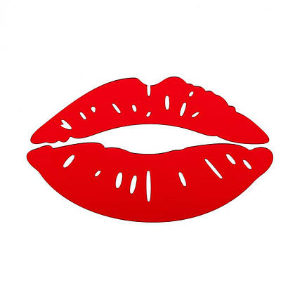 Дзеркальний декор акриловий самоклеючий Губи червоні, 2шт (D) SW-00002500, фото 1