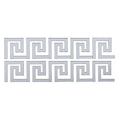 Дзеркальний декор акриловий самоклеючий срібло,10шт (D) SW-00002506