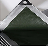 Тент 150 г/м2 Shadow 4 х 6 м тарпауліновий (Чіткий розмір) точна щільність тентів від дощу, фото 7