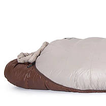 Спальник з натуральним пухом Naturehike Snowbird NH20YD001, p-р L, коричневий 380 г, фото 6
