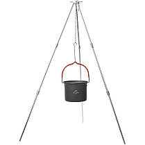 Тринога трьохсекційна для казана Naturehike Light Tripod NH17S00S-G, алюміній / сталь, фото 5