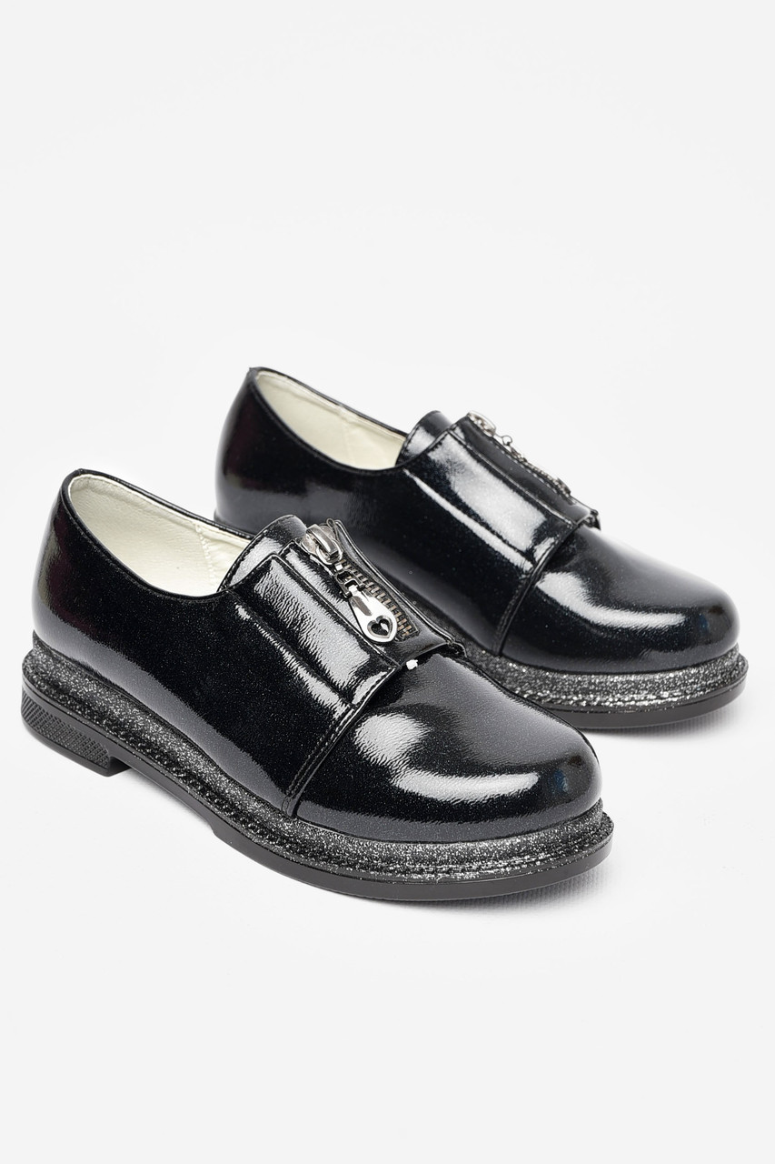 Туфлі дитячі для дівчинки чорного кольору р.34 197739T Безкоштовна доставка, фото 1