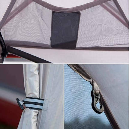 Намет надлегкий одномісний з футпринтом Naturehike Cloud Up 1 Updated NH18T010-T, 210T, зелений, фото 3
