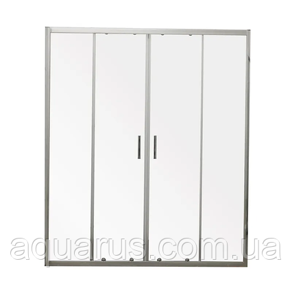 Двері в нішу Mixxus Premium DIVERSE SD01-160x185-TR Chrome прозоре скло 5мм (MI6875), фото 1
