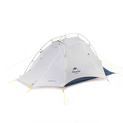 Намет надлегкий двомісний з футпринтом Naturehike Cloud Up Wing NH19ZP083, 15D, сіро-голубий, фото 1