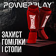 Захист гомілки і стопи PowerPlay 3054 Classic Shin Червоні M, фото 3