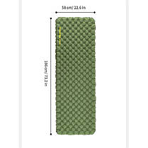 Матрац надувний надлегкий Naturehike CNK2450WS014, із мішком для надування, прямокутний зелений 186 см, фото 6