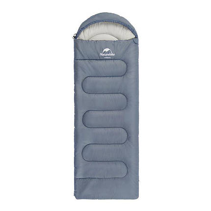 Спальний мішок Naturehike Y150L NH21MSD08, лівий, сіро-блакитний, фото 1