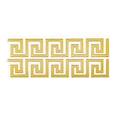 Дзеркальний декор акриловий самоклеючий золото,10шт (D) SW-00002507