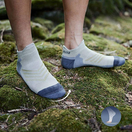 Шкарпетки низькі Naturehike CYY2341ZJ012, розмір L, бежево-сірі, фото 3