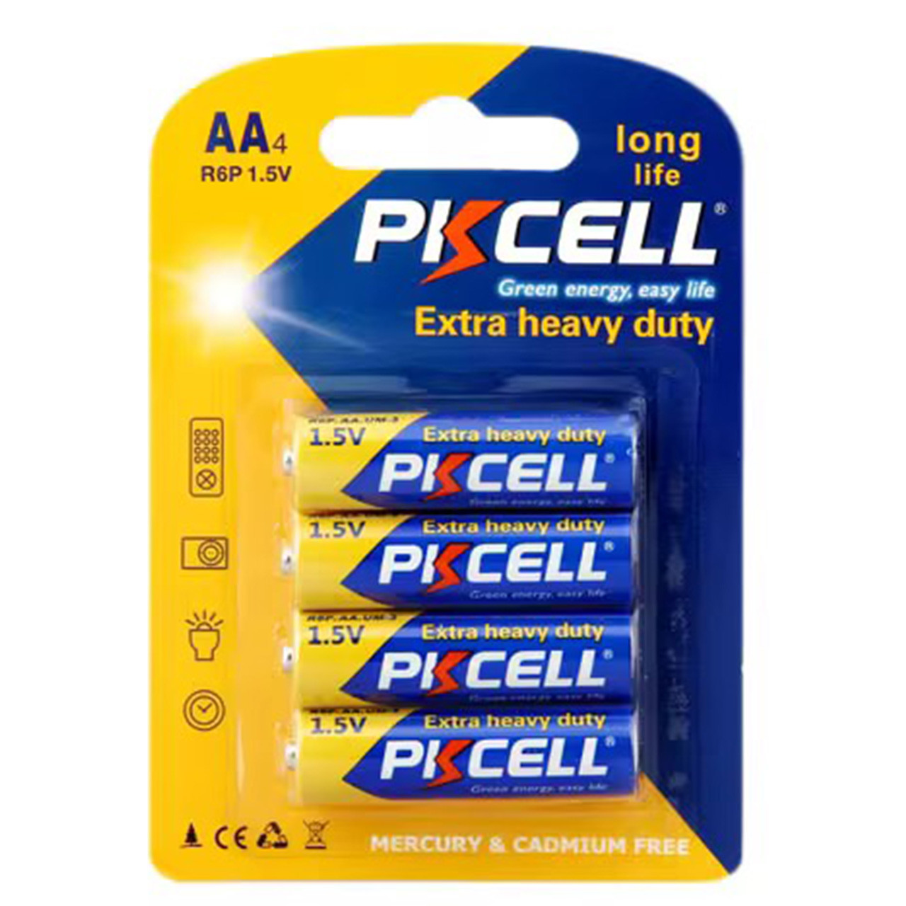 Батарейка Pkcell AA R6P сольова 1,5V (4 шт.)