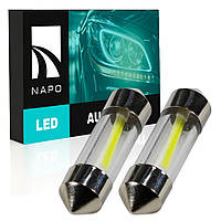 Комплект світлодіодних ламп NAPO LED SJ-COB-A 31mm C5W C10W колір світіння білий 2 шт